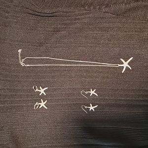 Starfish necklace and two sets of matching earrings